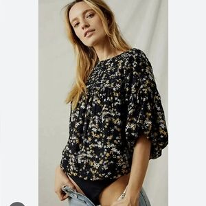 Free People Dessa Womens Floral Thong Bodysuit